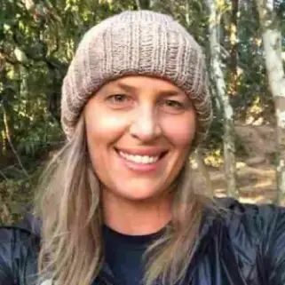 Smiling woman sharing her customer experience